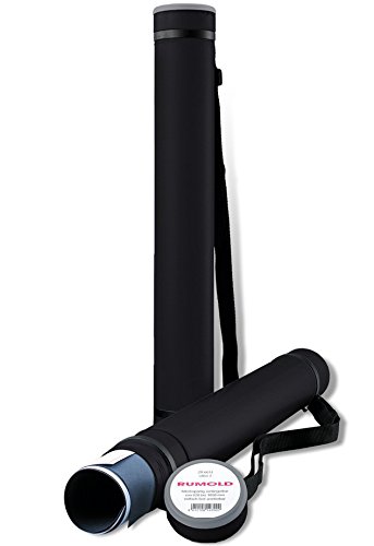 Rumold Zeichenrollen-Köcher, 600 mm - 1000 mm, Ø 80 mm, Polyethylen (3 Köcher, schwarz) von Rumold
