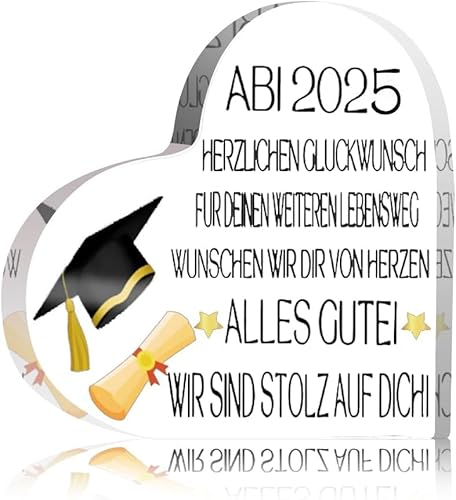 Abitur 2025 Geschenke Abi 2025 Abschluss Geschenk Abiturprüfung Graduierung Studium geschenke Geschenke zum Schulabschluss von Herzen verschenken (ABI 2025) von RunFar shop