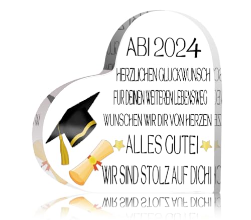 Abitur 2024 Geschenke Abi 2024 Abschluss Geschenk Abiturprüfung Graduierung Studium geschenke Geschenke zum Schulabschluss von Herzen verschenken (ABI 2024) von RunFar shop