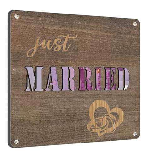 Geldgeschenk JUST Married Hochzeitsgeschenk Holz Geldgeschenke Geldgeschenk verpackung hochzeitskarte Geld von Herzen Verschenken für Brautpaar von RunFar shop