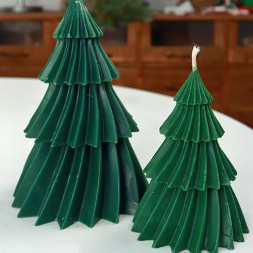 Kerzen Gießform 3D Weihnachtsbaum (13x10cm) Kerzengießform Weihnacht DIY Silikonform Gießformen Silikon Kerzenform Gießen für Kerzenherstellung, Handgefertigte Seife, DIY Handwerk Dekoration von RunFar shop