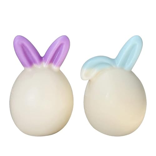 Ostern Silikonform 3D Kaninchen Silikonform Osterhase Kerzenformen Seifenform Ei Silikon Backform Blume Ostereiform für DIY Tortendeko, Schokolade, Seife, Sojawachs Kerzen, Ostergeschenke (Hase b) von RunFar shop