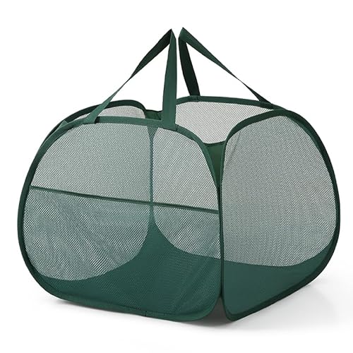 Pop Up Wäschekorb Faltbarer Wäschekorb 90L Wäschetonne Wäschekorb klappbar mit Griff laundry basket Aufbewahrungskorb für Kinderzimmer Camping Und Reisen (Smaragd) von RunFar shop