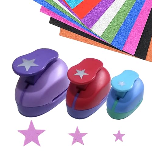 Stanzer Stern 3 Stück Stanzer Motivstanzer Sterne Papierstanzer Motivlocher Stanzer Set Ausstanzer Motiv-Locher für Geschenkanhänger, Basteln, Scrapbooking, Fotos, Grußkarten,9mm 16mm 25m Stanzer Stern 3 Stück Stanzer Motivstanzer Sterne Papierstanzer Motivlocher Stanzer Set Ausstanzer Motiv-Locher für Geschenkanhänger, Basteln, Scrapbooking, Fotos, Grußkarten,9mm 16mm 25m von RunFar shop