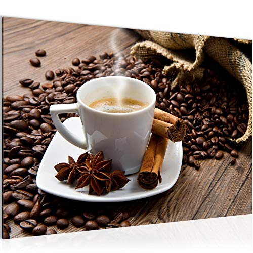 Runa Art Bild Küche Kaffee Modern Wandbilder Esszimmer Küchenbilder 1 Teilig - Made In Germany - Coffee Braun Flur 501815a von Runa Art