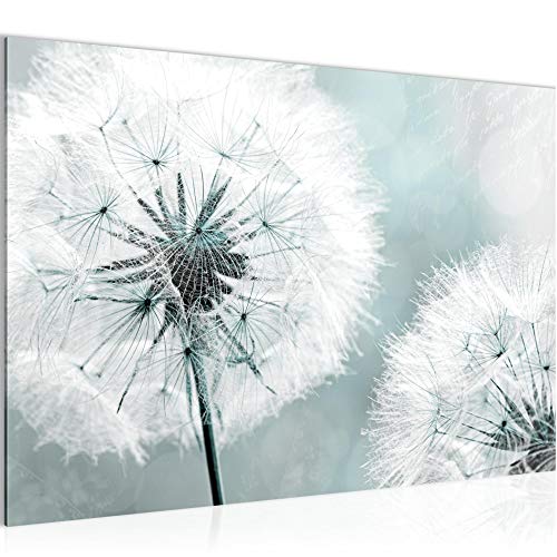 Runa Art Bild Pusteblume Modern Wandbilder Wohnzimmer Schlafzimmer 1 Teilig - Made In Germany - Natur Grau Blau Flur 207115b von Runa Art