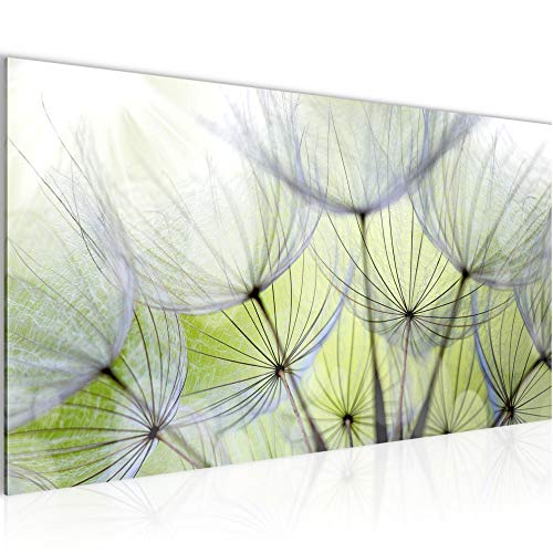 Runa Art Wandbild Pusteblume 1 Teilig 100 x 40 cm Modern Bild auf Vlies Leinwand Natur Wohnzimmer Schlafzimmer Grün 206112a von Runa Art