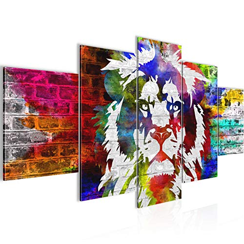 Runa Art - Bilder Löwe Graffiti 200 x 100 cm 5 Teilig XXL Wanddekoration Design Bunt 303551a Runa Art - Bilder Löwe Graffiti 200 x 100 cm 5 Teilig XXL Wanddekoration Design Bunt 303551a von Runa Art