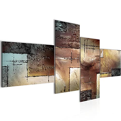 Runa Art Bild XXL 4 Teilig Abstrakt 200 x 100 cm Kunstdruck auf Vlies Leinwand Wanddeko Wohnzimmer Schlafzimmer 100941b von Runa Art