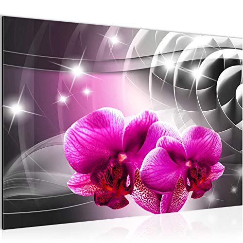 Runa Art Bild Blumen Orchidee Modern Wandbilder Wohnzimmer 1 Teilig - Made In Germany - Abstrakt Lila Violett Flur 009215c von Runa Art