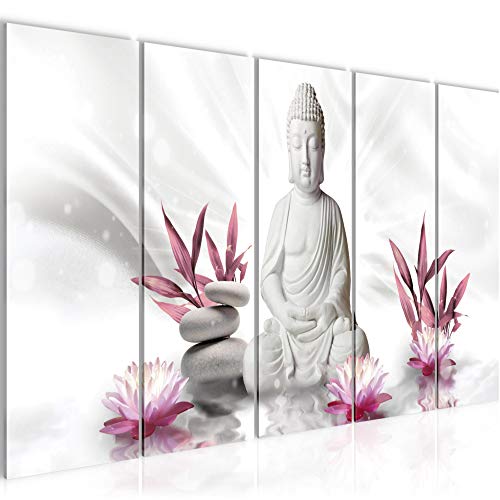 Runa Art Bild Buddha Feng Shui Wandbilder auf Vlies Leinwand 5 Teilig Wanddekoration Wohnzimmer Schlafzimmer 011656a von Runa Art