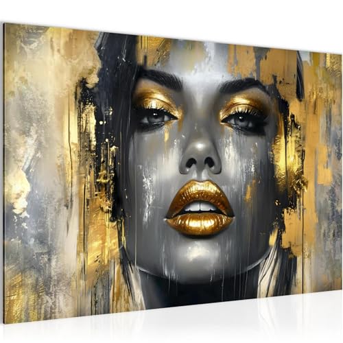 Runa Art Bild Fashion Frau Modern Wandbilder Wohnzimmer Schlafzimmer 1 Teilig - Made In Germany - Lippen Schwarz Gold Flur 052815a Runa Art Bild Fashion Frau Modern Wandbilder Wohnzimmer Schlafzimmer 1 Teilig - Made In Germany - Lippen Schwarz Gold Flur 052815a von Runa Art