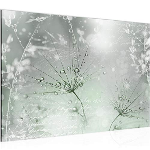 Runa Art Bild Pusteblume Modern Wandbilder Wohnzimmer Schlafzimmer 1 Teilig - Made In Germany - Natur Grün Grau Flur 205515c von Runa Art