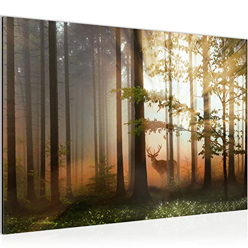 Runa Art Bild Wald Hirsch Modern Wandbilder Wohnzimmer Schlafzimmer 1 Teilig - Made In Germany - Natur Grün Gelb Flur 012715a Runa Art Bild Wald Hirsch Modern Wandbilder Wohnzimmer Schlafzimmer 1 Teilig - Made In Germany - Natur Grün Gelb Flur 012715a von Runa Art