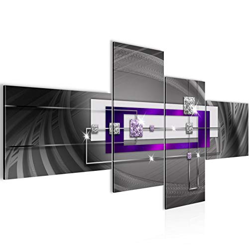 Runa Art Bild XXL 4 Teilig Abstrakt 200 x 100 cm Kunstdruck auf Vlies Leinwand Wanddeko Wohnzimmer Schlafzimmer 020941c von Runa Art