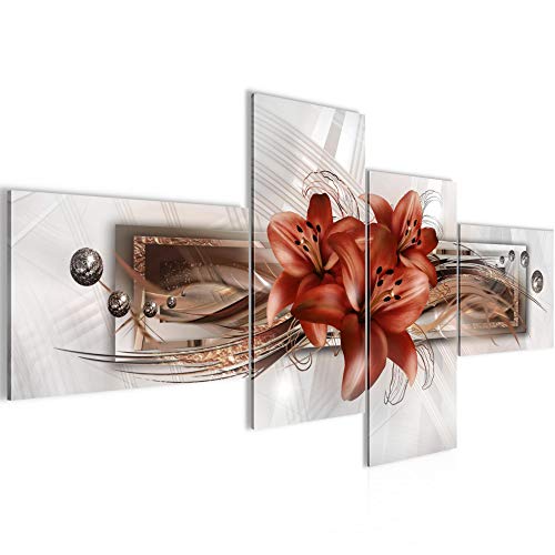 Runa Art Bild XXL 4 Teilig Blumen Lilien 200 x 100 cm Kunstdruck auf Vlies Leinwand Wanddeko Wohnzimmer Schlafzimmer 008741b Runa Art Bild XXL 4 Teilig Blumen Lilien 200 x 100 cm Kunstdruck auf Vlies Leinwand Wanddeko Wohnzimmer Schlafzimmer 008741b von Runa Art