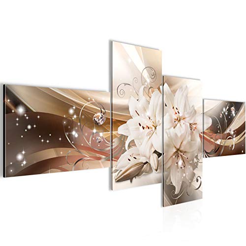 Runa Art Bild XXL 4 Teilig Blumen Lilien 200 x 100 cm Kunstdruck auf Vlies Leinwand Wanddeko Wohnzimmer Schlafzimmer 020141a Runa Art Bild XXL 4 Teilig Blumen Lilien 200 x 100 cm Kunstdruck auf Vlies Leinwand Wanddeko Wohnzimmer Schlafzimmer 020141a von Runa Art