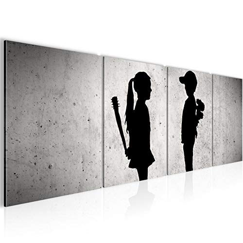 Runa Art Bilder Set 4 Teilig Junge trifft Mädchen Wandbilder XXL Loft Wohnzimmer 160 x 50 cm Grau Modern 302146a Runa Art Bilder Set 4 Teilig Junge trifft Mädchen Wandbilder XXL Loft Wohnzimmer 160 x 50 cm Grau Modern 302146a von Runa Art