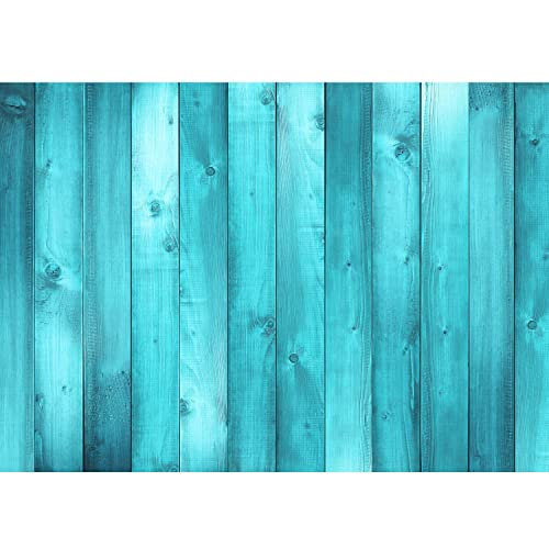 Runa Art Fototapete Holzwand 352 x 250 cm Vlies Tapeten XXL Moderne Wandtapete Wohnzimmer Schlafzimmer Blau 9475011b von Runa Art