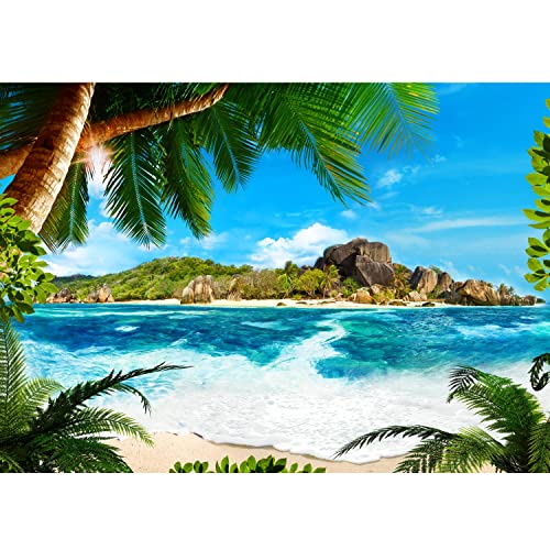 Runa Art Fototapete Karibik Insel Modern Vlies Wohnzimmer Schlafzimmer - Made in Germany - Grün Blau 9209010a von Runa Art