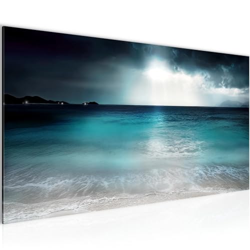 Runa Art Wandbild Meer 100 x 40 cm Modern Bild auf Vlies Leinwand Nacht Natur Wohnzimmer Schlafzimmer Blau 055312a Runa Art Wandbild Meer 100 x 40 cm Modern Bild auf Vlies Leinwand Nacht Natur Wohnzimmer Schlafzimmer Blau 055312a von Runa Art