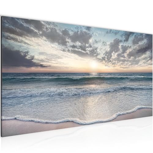 Runa Art Wandbild Strand und Meer 100 x 40 cm Modern Bild auf Vlies Leinwand Sonnenuntergang Wohnzimmer Schlafzimmer Blau Grau 055312b Runa Art Wandbild Strand und Meer 100 x 40 cm Modern Bild auf Vlies Leinwand Sonnenuntergang Wohnzimmer Schlafzimmer Blau Grau 055312b von Runa Art