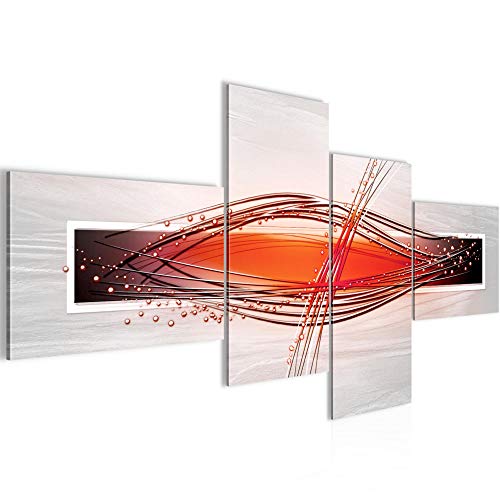 Runa Art Wandbilder Set XXL Abstrakt Wohnzimmer Schlafzimmer Orange Grau Rot 4 Teilig - Made in Germany - 103045a Runa Art Wandbilder Set XXL Abstrakt Wohnzimmer Schlafzimmer Orange Grau Rot 4 Teilig - Made in Germany - 103045a von Runa Art