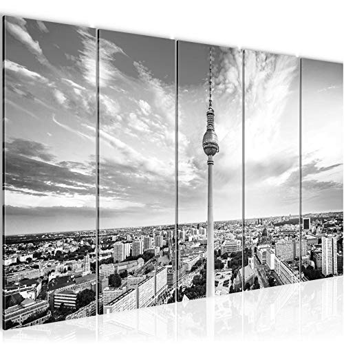 Runa Art Wandbild XXL Berlin Fernsehturm Wohnzimmer Büro 200 x 80 cm Schwarz Weiss 5 Teilig - Made in Germany - 015955c Runa Art Wandbild XXL Berlin Fernsehturm Wohnzimmer Büro 200 x 80 cm Schwarz Weiss 5 Teilig - Made in Germany - 015955c von Runa Art