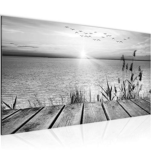 Runa Art Wandbild Brücke Am See 1 Teilig 100 x 40 cm Modern Bild auf Vlies Leinwand Landschaft Wohnzimmer Schlafzimmer Schwarz Weiss 034312c Runa Art Wandbild Brücke Am See 1 Teilig 100 x 40 cm Modern Bild auf Vlies Leinwand Landschaft Wohnzimmer Schlafzimmer Schwarz Weiss 034312c von Runa Art