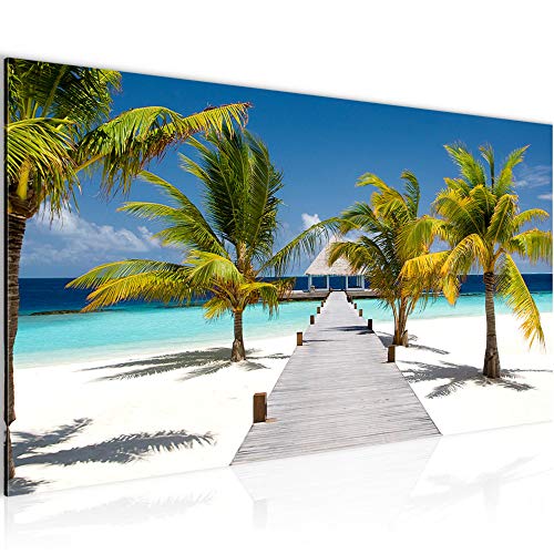 Runa Art Wandbild Strand Palmen 1 Teilig 100 x 40 cm Modern Bild auf Vlies Leinwand Natur Panorama Schlafzimmer Wohnzimmer Blau 604912a Runa Art Wandbild Strand Palmen 1 Teilig 100 x 40 cm Modern Bild auf Vlies Leinwand Natur Panorama Schlafzimmer Wohnzimmer Blau 604912a von Runa Art