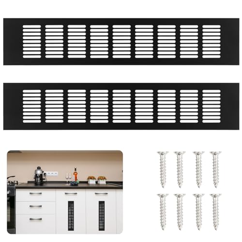 Lüftungsgitter 80mmx400mm Lüftungsgitter Schwarz 2 Stück Belüftungsgitter Aluminium Abluftgitter Eckig Möbelgitter Möbellüftung Türlüftungsgitte für Belüftung von Schränken und Schlafzimmern Lüftungsgitter 80mmx400mm Lüftungsgitter Schwarz 2 Stück Belüftungsgitter Aluminium Abluftgitter Eckig Möbelgitter Möbellüftung Türlüftungsgitte für Belüftung von Schränken und Schlafzimmern von Rundago
