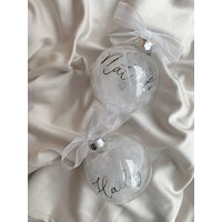 Weihnachtskugel Durchsichtig I Personalisiert Mit Name Transparent Weihnachtsgeschenke Kollegen, Mitarbeiter von RundeSacheDE