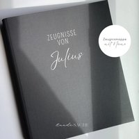 Zeugnismappe Personalisiert | Kindergartenordner Personalisiert I Mädchen Kunstmappe Geschenk Kindergartenkind von RundeSacheDE