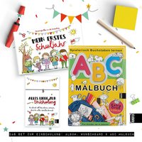 Geschenkset Zur Einschulung Erinnerungsalbum, Wunschband Als Glücksbringer Und Abc Malbuch Geschenkset Zur Einschulung Erinnerungsalbum, Wunschband Als Glücksbringer Und Abc Malbuch von Rundfux