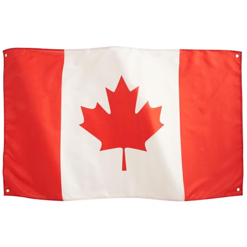 Runesol Kanada Nationalflagge 3x5, 91x152cm, Ahornblatt-Banner, 4 Ösen, Messingöse In Jeder Ecke, Feiern Sie Kanada, Premium-Flaggen, Wasserdicht, Innen, Außen von Runesol