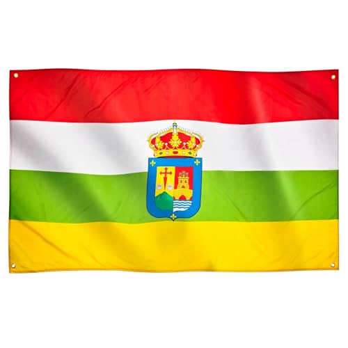 Runesol La Rioja Flagge, 91x152cm, 3ft x 5ft, Riojans, 4 Ösen, Öse in jeder Ecke, La Riojanos Flagge, Spanien, Premium-Flaggen, innen, außen, lebendige Farben von Runesol