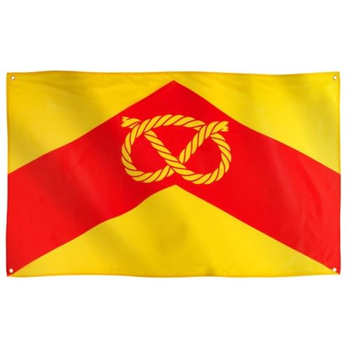 Runesol Staffordshire Flagge, 91x152cm, 4 Ösen, Staffordshire Tag, britische Regionalflagge, Premium-Fahnen für drinnen und draußen, lebendige Farben, Banner von Runesol