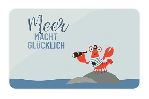 Frühstücksbrettchen Schneidebrett Vesperbrett Themenwelt: Küste und Meer (Meer macht ... - Blau - 3108531) von Rungassi