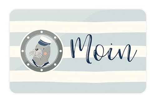 Frühstücksbrettchen Schneidebrett Vesperbrett Themenwelt: Küste und Meer (Moin - Blau/Weiß - 3108521) von Rungassi