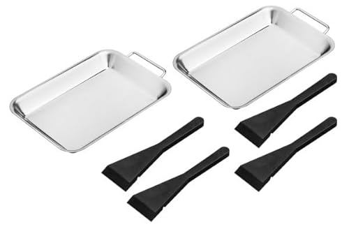 Rungassi 2er Set Edelstahl Grillschalen mit Schaber 21cm 6035 Hi von Rungassi