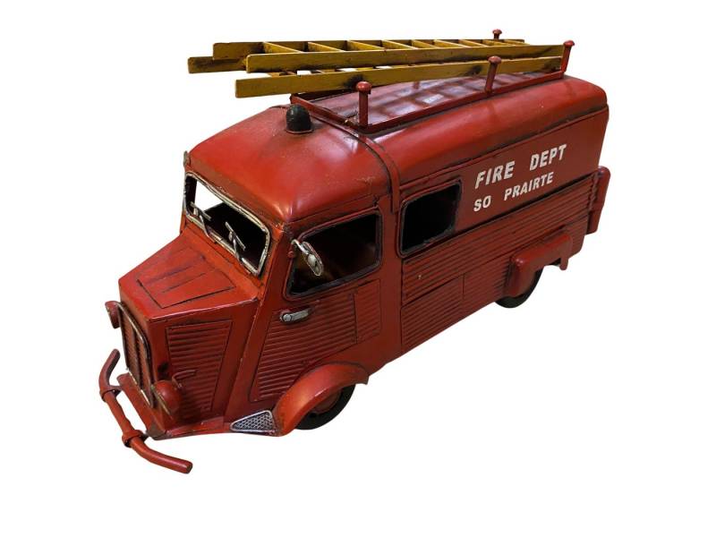 Rungassi Dekoobjekt Nitsche Modellauto Blechmodell Feuerwehrauto Renault Franz. (37048) von Rungassi
