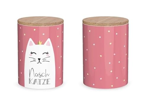 Rungassi Frischhaltedose Vorratsbehälter Keksdose Vorratsdose 1L Keramik Motiv: Naschkatze 308581 von Rungassi