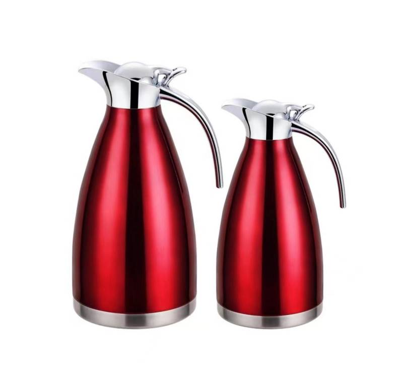 Rungassi Isolierkanne 2er Set Thermoskanne Isolierkanne Kaffeekanne 1 Liter + 1,5 Liter, (Set bestehend aus 2 Kannen) von Rungassi