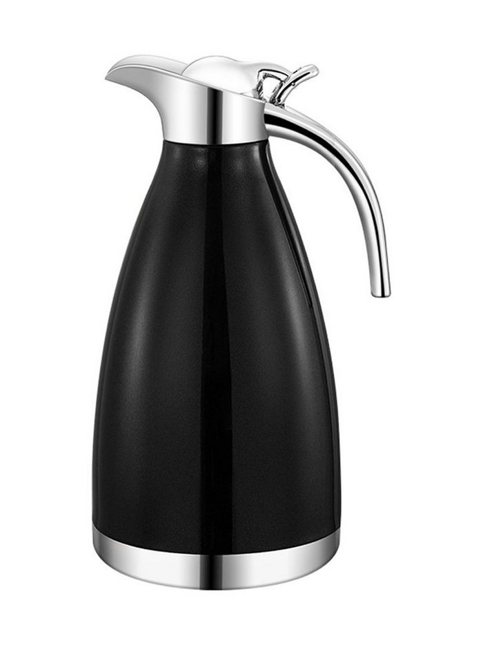 Rungassi Isolierkanne Thermoskanne Isolierkanne Kaffeekanne 2 Liter Farbe: schwarz von Rungassi