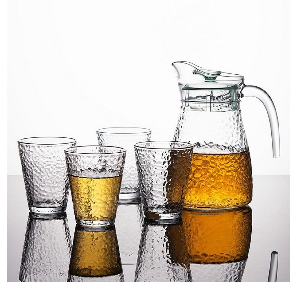 Rungassi Karaffe Karaffe mit 4 Gläser 220ml Wasser Cognac Whisky-Gläser G05 von Rungassi