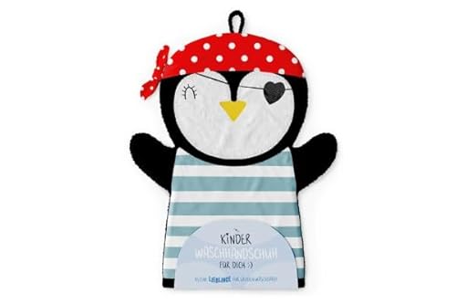 Rungassi Kinder Waschlappen Waschhandschuh Thema Kleiner Liebling (Pinguin) von Rungassi