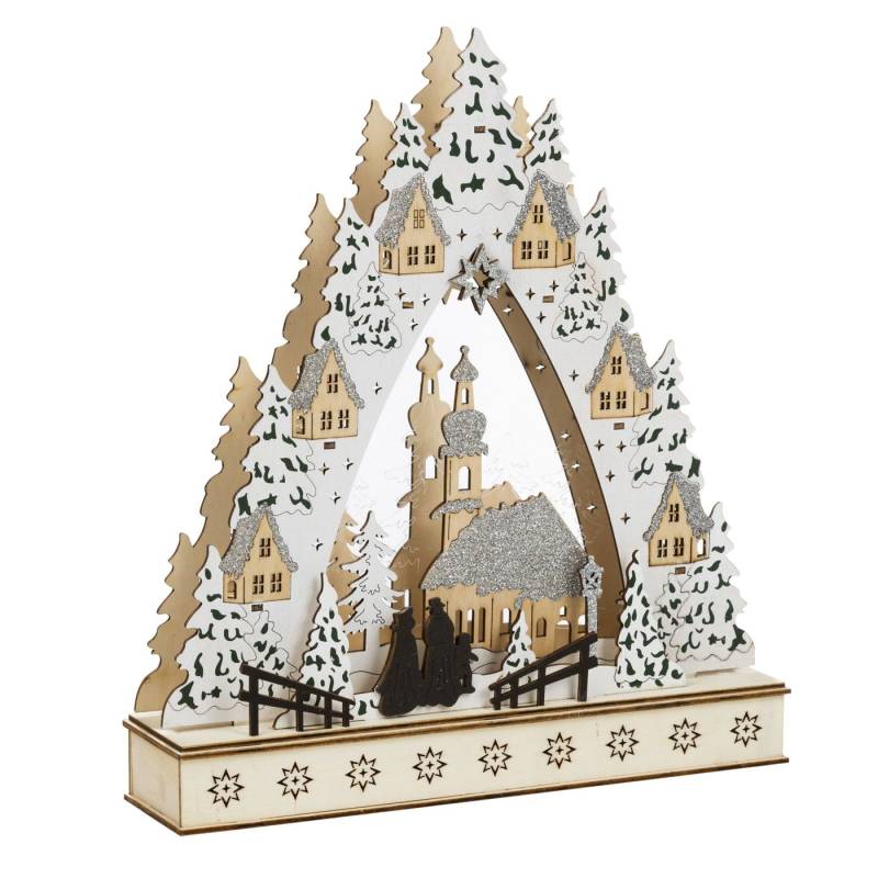 Rungassi LED Lichterbogen Weihnachtsdorf mit Weihnachtskulisse mit 10 Warm-Weißen LED´s 30cm Rungassi LED Lichterbogen Weihnachtsdorf mit Weihnachtskulisse mit 10 Warm-Weißen LED´s 30cm von Rungassi