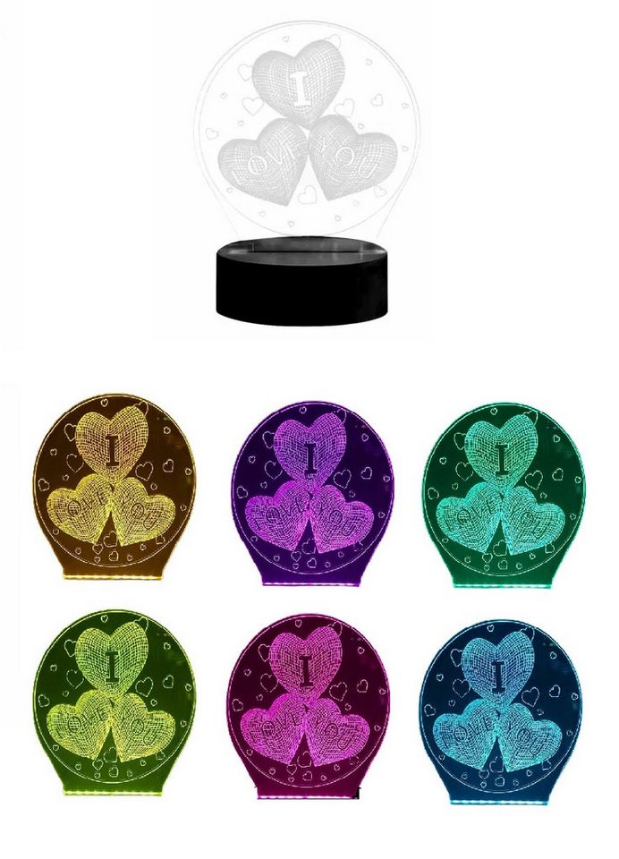 Rungassi LED Nachtlicht LED Nachtlicht Deko Lampe Leuchte Poesielicht Herz Motiv "I Love You" Rungassi LED Nachtlicht LED Nachtlicht Deko Lampe Leuchte Poesielicht Herz Motiv "I Love You" von Rungassi