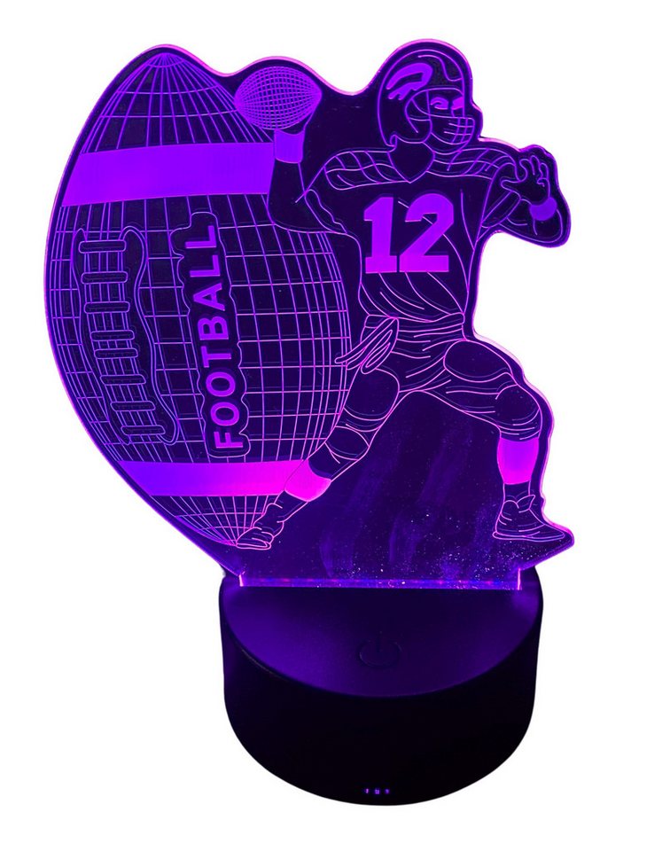 Rungassi LED Nachtlicht LED Nachtlicht Deko Lampe Leuchte Poesielicht Motiv "Football" von Rungassi