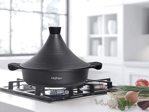 Rungassi Tajines Tagine Topf Schmortopf Dampfgarer Ø 32 cm CF-TAJ32 Schwarz von Rungassi